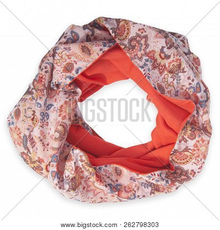 Scarf Isolated On White Background, Scarf Top View