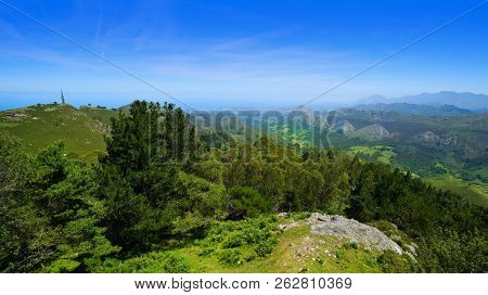 Mirador del Fitu viewpoint Fito in Asturias of Spain