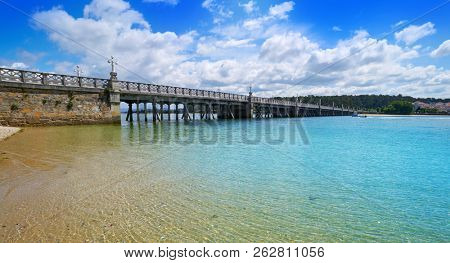 La Toja Toxa island bridge in Pontevedra of Galicia spain