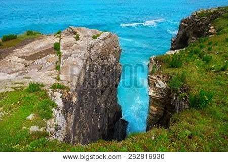 Playa las catedrales Catedrais beach in Ribadeo Galicia of Lugo Spain