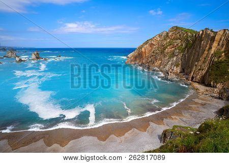 Playa del Silencio in Cudillero Asturias from Spain