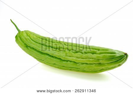 Bitter Melon , Bitter Gourd On White Background