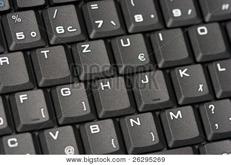 Svart dator tangentbord detalj