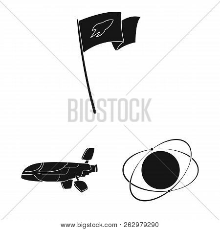Isolated Object Of Mars And Space Sign. Set Of Mars And Planet Vector Icon For Stock.