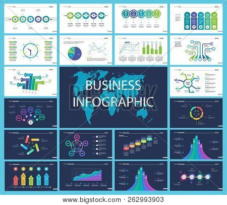 Business Inforgraphic Design Set For Strategy Concept. Can Be Used For Business Project, Annual Repo