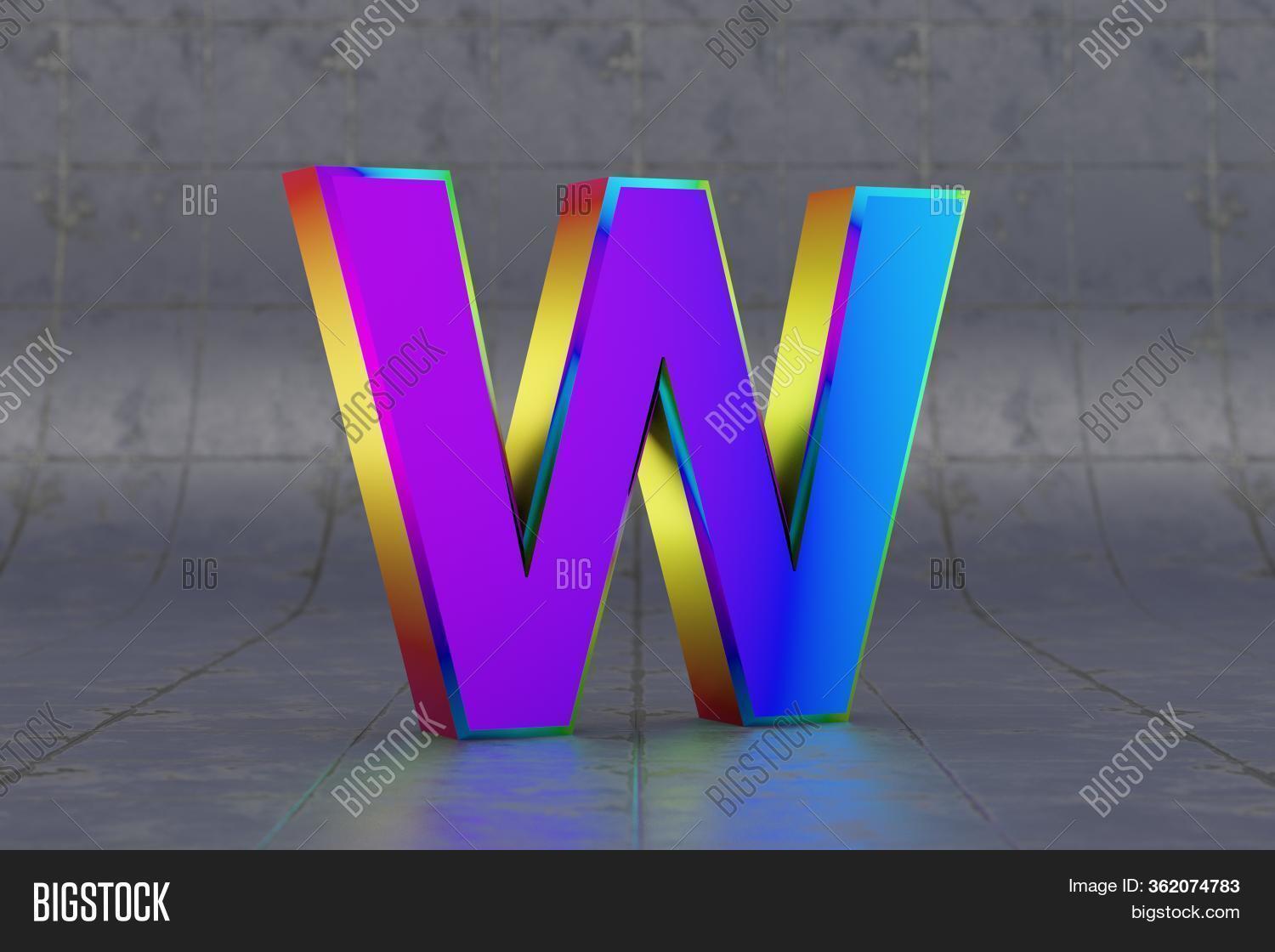 Multicolor 3d Letter W Image & Photo (Free Trial) | Bigstock
