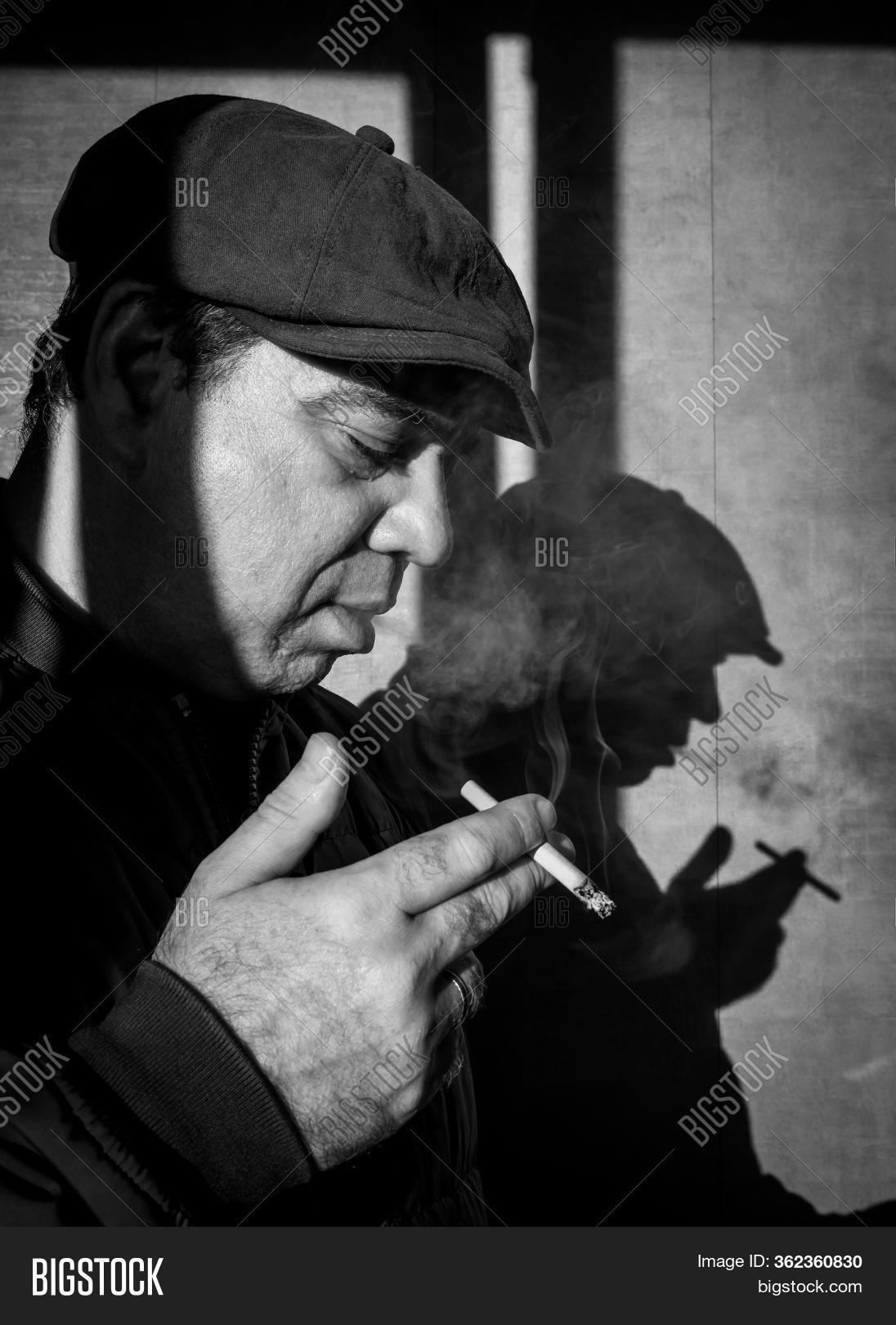 Smoking Man His Shadow Image & Photo (Free Trial) Bigstock