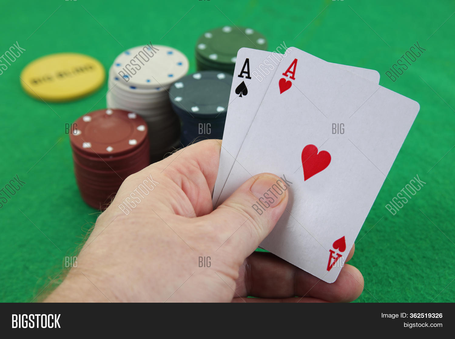 Hand Holding Pair Aces Image & Photo (Free Trial) Bigstock
