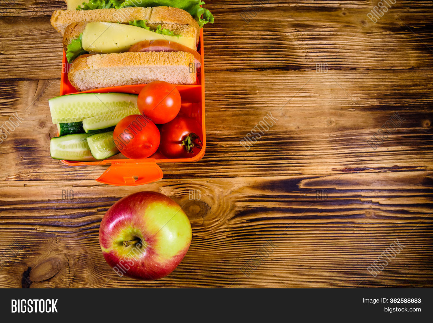 Ripe Apple Lunch Box Image & Photo (Free Trial) Bigstock
