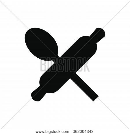 Bread Rollers And Fork Vector Graphic Design Illustration