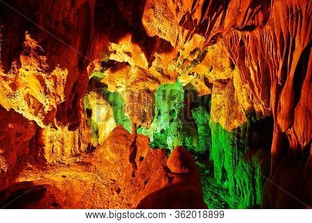 Sung Sot Cave In Ha Long Bay In Island Ba Hon Vietnam