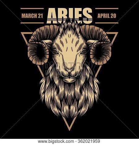 Aries Zodiac Vector Illustration For Your Company Or Brand