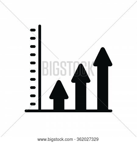 Black Solid Icon For Increase Boost Productivity Arrow Up