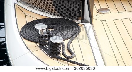 Detail Views From A Sailing Yacht In A Harbour