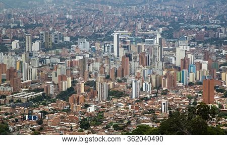 Medellin, Antioquia / Colombia - December 03, 2019. Overview Of The City Of Medellin. Medellin Is A 