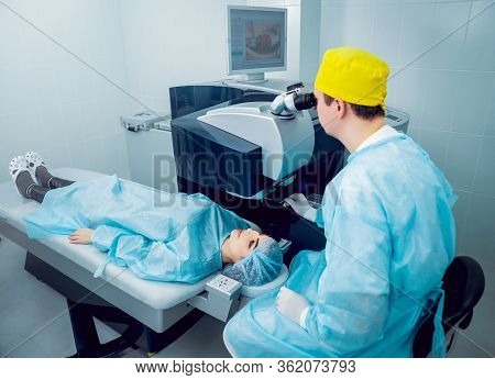 The Operation On The Eye. Cataract Surgery.