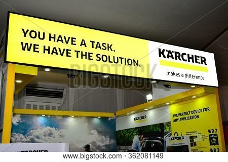 Pasay, Ph - Apr 1- Karcher Sign At Manila International Auto Show On April 1, 2017 In Pasay, Philipp