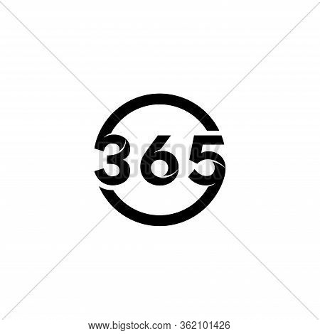 365 Number Letter Logo Icon Designs Vector, Isolated On A White Background