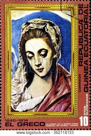 02 11 2020 Marvelous Stavropol Territory Russia The Postage Stamp Equatorial Guinea 1976 Paintings B