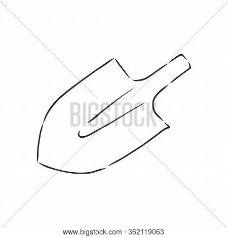 Shovel Icon. Vector Illustration Of Garden Shovel. Hand Drawn Garden Shovel. Garden Shovel Vector Sk