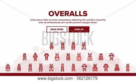 Overalls Worker Protect Clothes Landing Web Page Header Banner Template Vector. Human Protection Ove