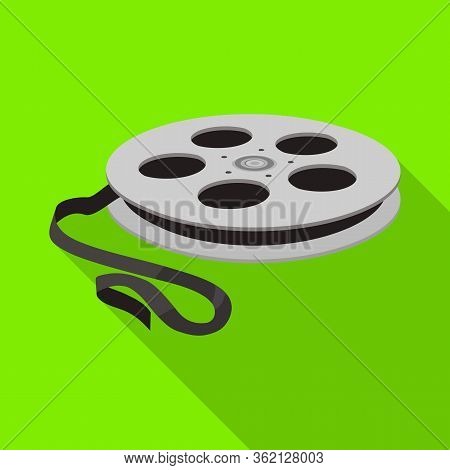 Vector Design Of Reel And Movie Icon. Web Element Of Reel And Clapper Vector Icon For Stock.