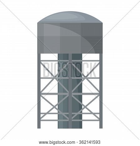 Water Tower Vector Icon.cartoon Vector Icon Isolated On White Background Water Tower.