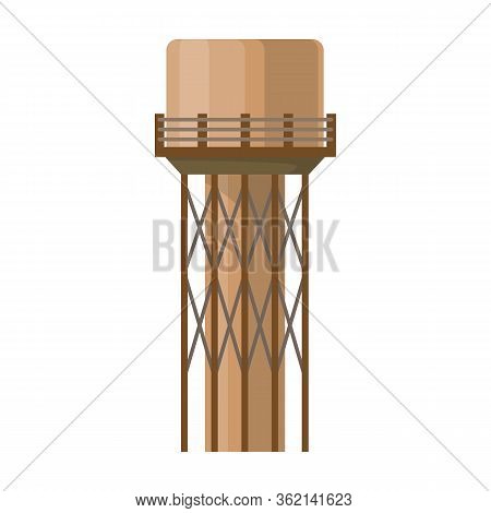 Water Tower Vector Icon.cartoon Vector Icon Isolated On White Background Water Tower.