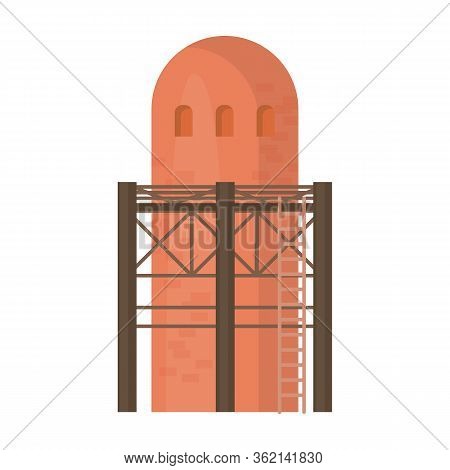Water Tower Vector Icon.cartoon Vector Icon Isolated On White Background Water Tower.