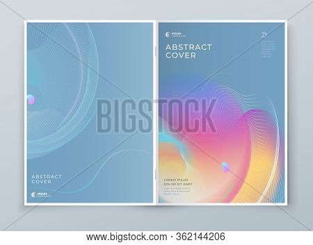 Liquid Abstract Cover Background Design. Fluid Dynamic Graphic Element For Modern Brochure, Banner, 