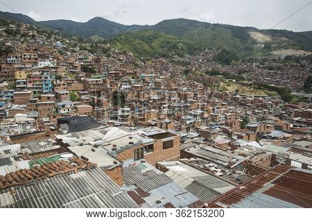 Medellín, Antioquia / Colombia - July 8, 2019. Commune 13, San Javier Is One Of The 16 Communes Of T