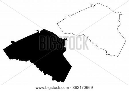 Clarke County, Georgia (u.s. County, United States Of America,usa, U.s., Us) Map Vector Illustration
