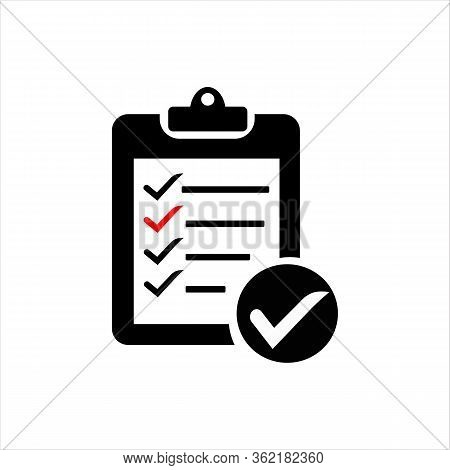 List Of Completed Tasks, For Inscription, Icon, Vector