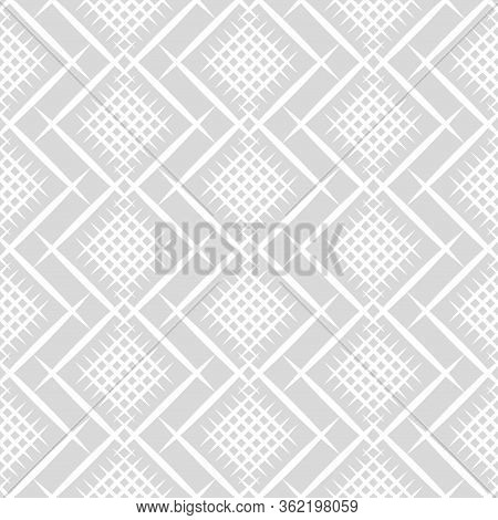 Diagonal Lines Gride Seamless Texture, Vector Fabric Pattern Background