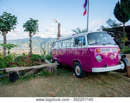 Phayao, Thailand -january,1 2020: Magic Mountain Is Landmark Famous Coffee Shop At Pha Chang Noi Sub