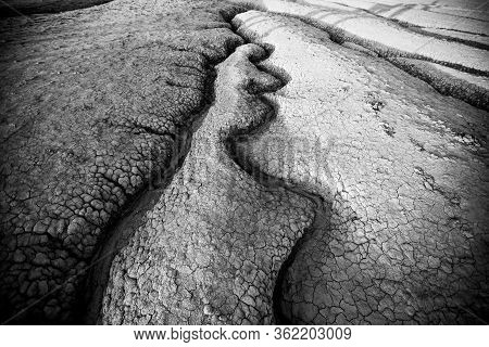 Muddy Volcanoes In Berca (paclele Mari, Buzau), Romania