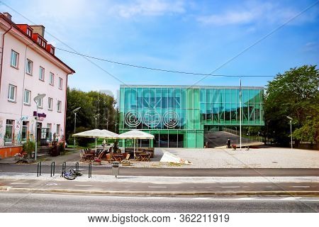 Parnu, Estonia - August 31, 2018: Parnu Central Library Building Was Designed By 3 1 Architects Mark