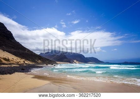 Baia Das Gatas Beach On Sao Vicente Island, Cape Verde, Africa