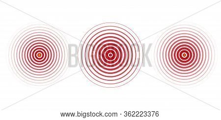 Pain Concentration Icon Red Transparent Circles, Pain Concentration Symbol For Painkillers, Headache