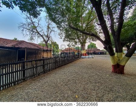 2nd October 2019, Sevagram, India-2nd October 2019, Sevagram, India- View Of The Huts And Cottages O