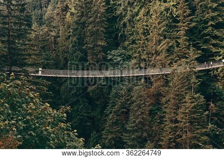 Capilano Suspension Bridge in Vancouver, Canada.
