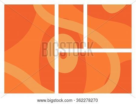 Bright Orange Abstract Backgrounds For Social Networks With Place For Text. Stock Vector Illustratio