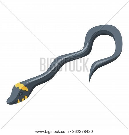Lake Black Snake Icon. Isometric Of Lake Black Snake Vector Icon For Web Design Isolated On White Ba
