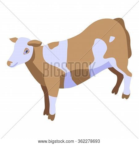Cow Icon. Isometric Of Cow Vector Icon For Web Design Isolated On White Background