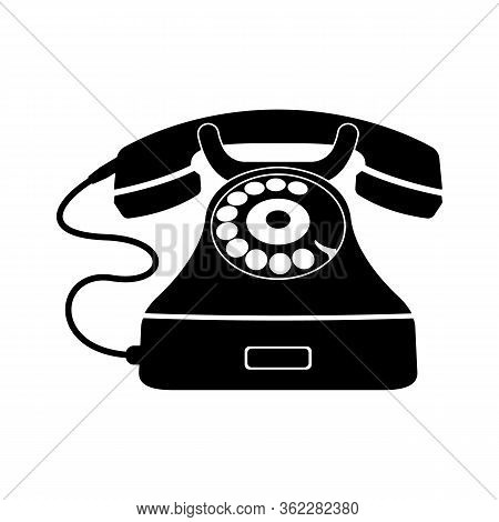 Stry Retro Telephone Icon. A Spinning Dialing Mechanism In The Phone. Vector Illustration