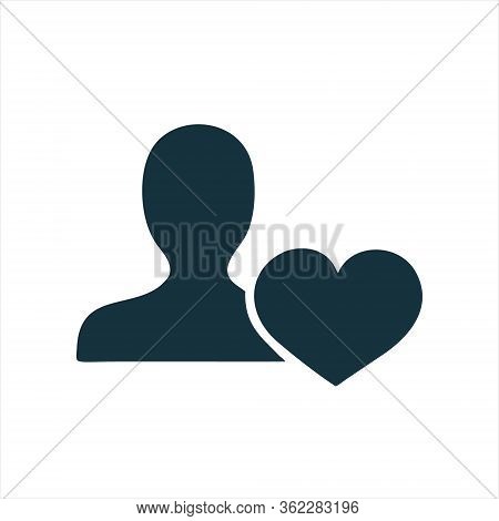 Heart Icon Black Isolated With White Background.heart Icon Flat. Heart Icon Design. Heart Icon Vecto