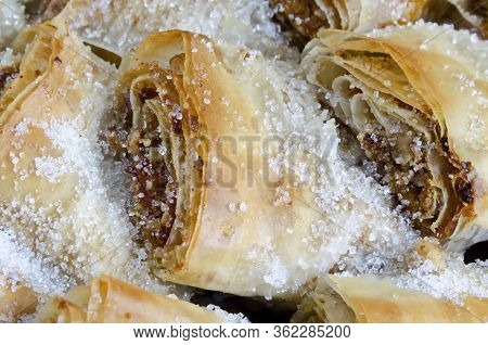 Traditional Bulgarian Pumpkin Pastry - Banitza, Strudel Or Tikvenik Baked, Sofia, Bulgaria