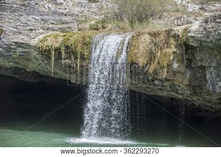 Waterfall Zarecki Krov In Springtime, Istria, Croatia