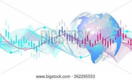 Stock Market Background Or Forex Trading Business Graph Chart For Financial Investment Concept. Busi