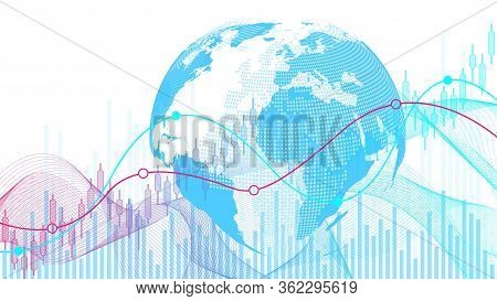 Stock Market Background Or Forex Trading Business Graph Chart For Financial Investment Concept. Busi